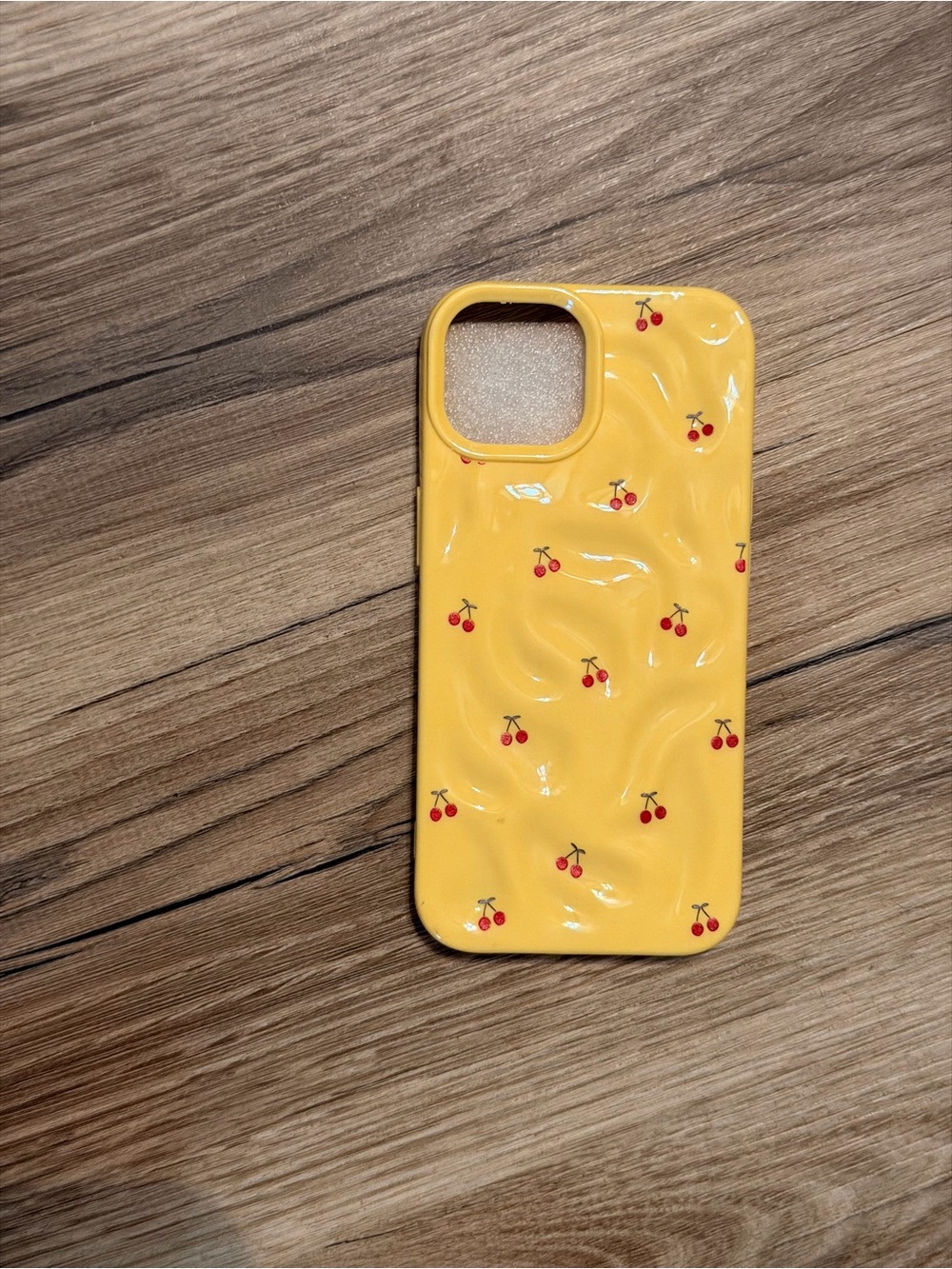 Yellow Cherry Pattern Phone Case - Stylish Protective Cover
